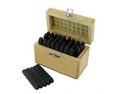 Silverline 273197 Boîte de 36 poinçons chiffres et lettres 5 mm
