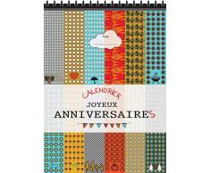 Calendrier Anniversaires perpetuel - Cadeau Anniversaire Bloc 14 pages spirales - Calendrier sans année