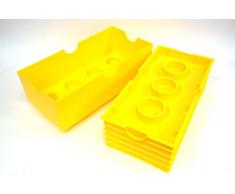 Brique de rangement LEGO 8 plots, Boîte de rangement empilable, 12 l, jaune