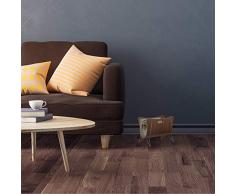 Relaxdays Porte-magazines en bois porte-revues support pour journaux poignée design rétro moderne HxlxP: 30 x 37 x 25 cm, marron