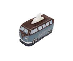 BRISA VW Collection - Volkswagen Combi Bus T1 Camper Van Distributeur de Mouchoirs en Papier, Boîte de Distribution de Tissus, Serviettes cosmétiques en Néoprène pour Bain/Cuisine (Pétrole/Marron)