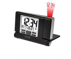 La Crosse Technology WT525 Réveil de voyage à projection et port USB - Noir
