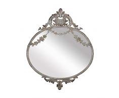 NIKKY HOME 26.2CM Miroir Mural en Métal Vintage Miroir Suspendu Style Ancien pour la Décoration de la Maison