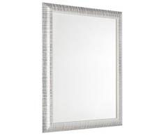 GaviaStore Miroir Mural Moderne de la Plus Haute qualité - Elise Argent - 70x50 cm - ameublement Art déco Salon Mur Chambre Salle Bain Cuisine entrée Décoration Maison