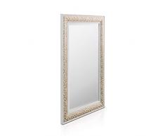 Rococo by Casa Chic - Miroir Mural Shabby Chic - 90 x 60 cm - Grand Miroir de Style Vintage Français - Blanc Antique et Or
