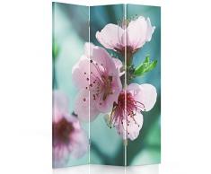 Feeby Frames Paravent Cerisier Cloison de séparation 3 pans Rose 110x180 cm