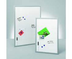 Zeller 11538 Tableau magnetique inscriptible gris alu, 40 x 60 cm