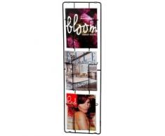 PUHLMANN Porte-revues Mural 3 Compartiments Noir