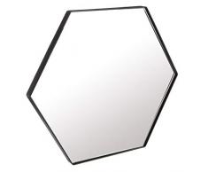 Wedestock Miroir Design Style Industriel en métal Forme hexagonale 40cm