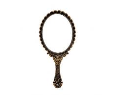 WikiMiu Miroir à Main Miroir de Maquillage de Beauté, Miroir de Voyage Style Rétro Romantique, Cadeau idéal pour Femme