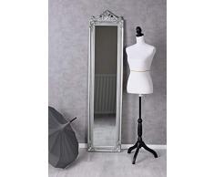 Palazzo Miroir sur Pied Argenté Antique 180 x 44 cm
