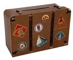 Santex 4856-25 Voyage Tirelire Carton Naturel 24 x 16 x 10 cm