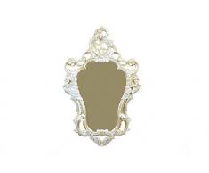 Idea Casa Miroir blanc et or style vénitien style baroque 75 x 49 cm