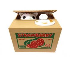 FRE joli chat Calico voler argent Banque argent boîte tirelire argent tirelire