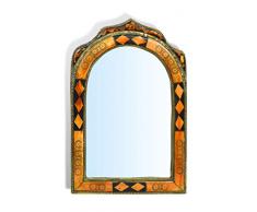 MAISON ANDALUZ Medium Ornate Miroir marocain Rond avec Diamants Insert et Pieds – Blanc – H34 L25 cm – Clearance Durer 3 -