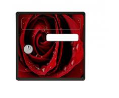 Sticker Boite aux lettres Rose rouge 30X30cm SABAL0005 (1 sticker boite aux lettres)
