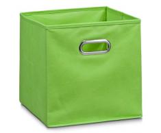 Zeller 14134 Boite de rangement en tissu, vert, 28 x 28 x 28 cm