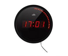 Orium 11119 Horloge LED, Plastique, Noir, 30,8 x 4 x 30,8 cm