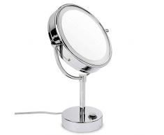 casa pura Miroir sur Pied avec LED | Rotation 360° | 3 degrés de grossissement - 7X