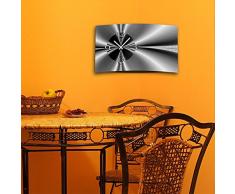 Dixtime Horloge murale digitale 3D de designer -Abstraite, moderne et silencieuse (pas de bruits de « Tic-Tac »