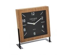 Atmosphera - Pendule silencieuse à Poser en Bois et Support en métal