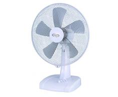 Argoclima Ginger blanche Table ventilateur Diamètre du 40 cm 5 Lames 3 niveaux Transparent
