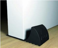 Alba - Cale Porte - DOORPOP 1 N - Elastomère Antidérapant - Coloris Noir - 8 x 2 x 3 cm - Bloc Porte - Stop Porte - Arrêt de Porte - Butée de Porte