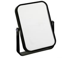 Fancy Metal Goods Miroir sur pied de salle de bain ou de voyage, couleur noire