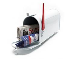 Boite aux lettres Style américain Design Couleur blanche Boite postale sur pied US Mailbox