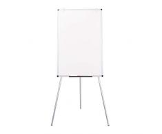 VIZ-PRO Chevalet de conférence - Tableau Blanc Effaçable & Magnétique - Réglable en hauteur & usage flexible, 90 x 60 cm