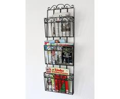 DanDiBo Etagère Murale Porte-revues 09911 Porte-Revue Mural 101cm Etagère de Cuisine Porte-journaux
