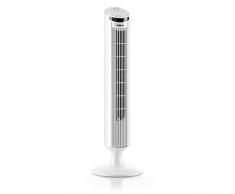 OneConcept Blitzeis IceLine - Ventilateur Colonne, Format Tour Peu encombrant, Télécommande, Fonction Oscillation, Economique en énergie, Trois Vitesses, Minuterie, Blanc