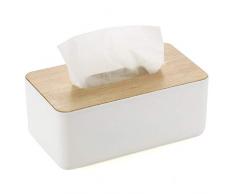 WOOD MEETS COLOR cosmétique Boîte de Tissu Boîte à mouchoirs rectangulaire en chêne pour boîte à mouchoirs Multifonction pour Voiture de Bureau à Domicile (23X13X10CM)