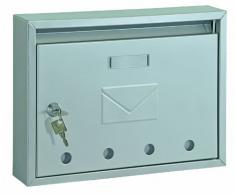 Rottner 4749 Imola Boîte aux lettres à ouverture frontale et porte-nom Argent