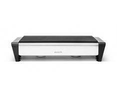 Brabantia 477102 Chauffe-Plat avec Grille Noir 2 Bougies Matt Inox