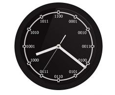 FYGEX Horloge Murale Code Binaire Horloge Murale décorative avec rétro-éclairage LED équation mathématique LED enseigne au néon Horloge Murale Enseignants Cadeaux éducatifs