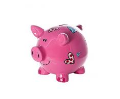 Mousehouse Gifts Grand Tirelire Cochon avec Coeurs pour Enfants et Adultes Filles