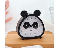 O-Kinee 4 Mini Panda Réveil Analogique pour Enfants, Non Ticking/Cute/Pretty - Marcarons Green (Panda)