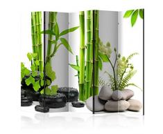 murando Paravent Bambou 225x172 cm Une Seule Côté Impression sur Toile intissée 100% Opaque Foto Paravent Décoratif en Bois avec Interieur Impression Home Office b-C-0230-z-c