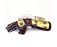 HUBINGRONG Bras Or Style mécanique Gant avec Horologe Gears Cosplay Accessoires Steampunk Accessoires Bras Armure Garde (Couleur: moufles) (Color : Mittens)