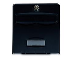 BURG-WÄCHTER, Boîte aux Lettres Normalisée en Acier Galvanisé Avec Porte à Ouverture Totale, Stop-Courrier (Porte bloquée à 120°), 1 Porte, BALthazar, Noir