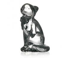 Statue, figurine en cristal, collection "Cars", satiné, Grand Chat, 15 cm (GERMAN CRYSTAL powered by CRISTALICA)