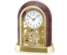 Pendule à poser animée façon loupe dorme boules en cristal de swarovski