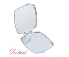 DIYthinker Halloween Bougies Crâne Sorcière Miroir carré Maquillage Compact Portable Mignon Miroirs de Poche à la Main Cadeau Multicolor