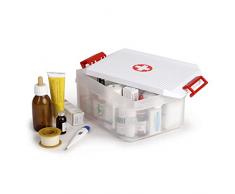 TATAY 1150209 Boîte Multi-Usage à Pharmacie 4,5 L Plastique Blanc 29,7 x 19,2 x 12,4 cm