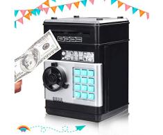 Tirelire Electronique avec Mot de Passe SAFETYON Tirelire Enfant Coin Saving Boîte Pour Enfant de Cadeau pour Enfant/Cadeau de Noël Noir