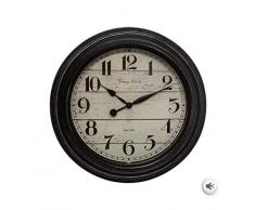 Atmosphera - Pendule à Poser Cadre moulure Noir D 29 cm