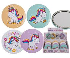 1 MIROIR DE POCHE LICORNE 7 CM SPECIAL SAC A MAIN MODE