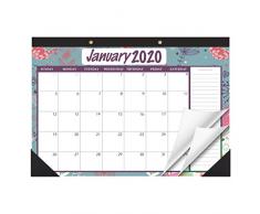STOBOK Calendrier mensuel du bloc-notes année 2020-2021 calendrier mural de bureau pour planificateur quotidien de bureau à domicile