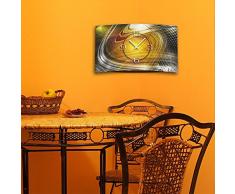 DIXTIME 3D-0401 Horloge murale digitale de designer, abstraite et moderne, silencieuse sans bruit de tic-tac